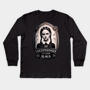 Wednesday Addams Kids Long Sleeve T-Shirt